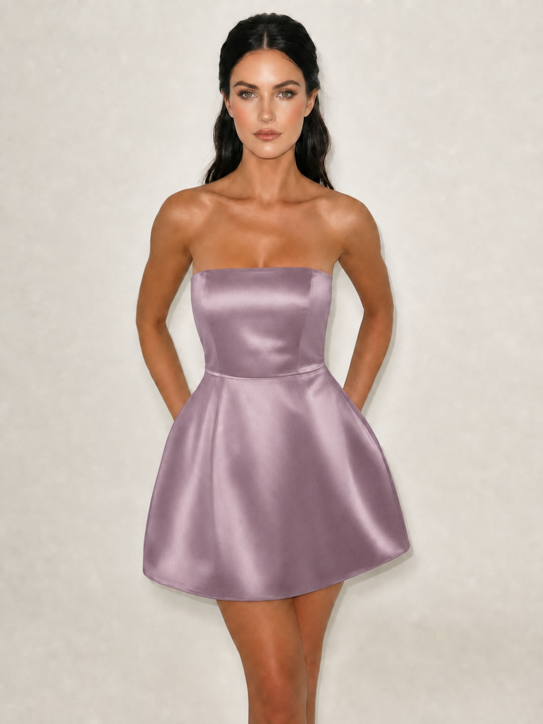 Strapless Sequin Fit & Flare Mini Dress