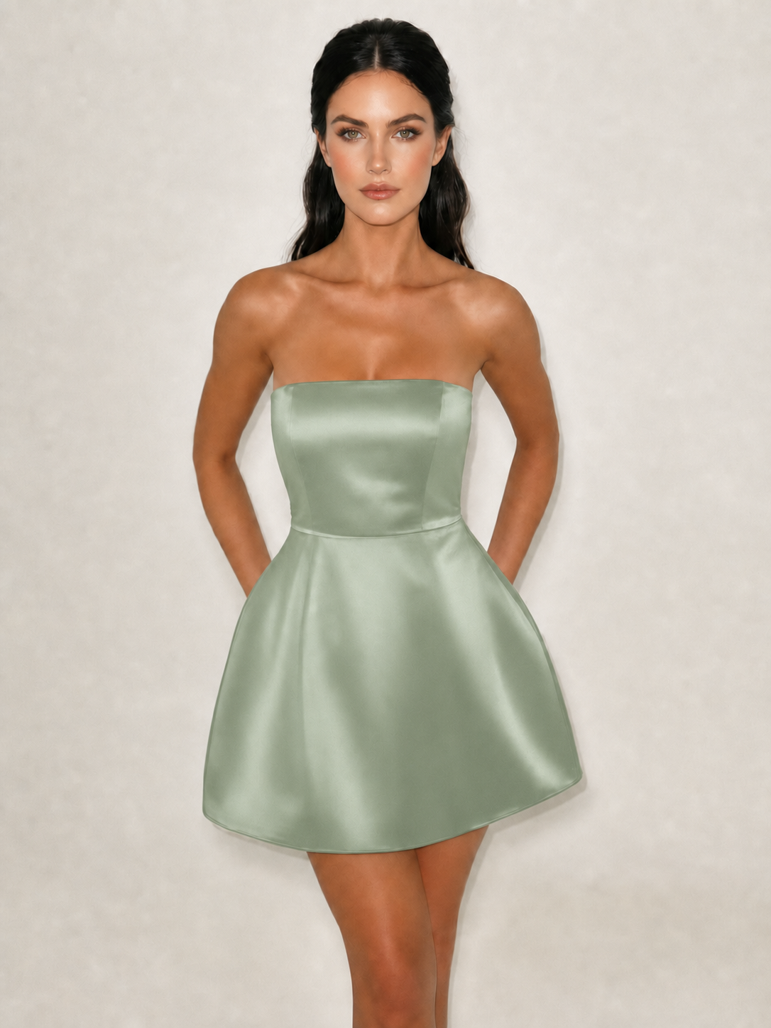 Strapless Sequin Fit & Flare Mini Dress