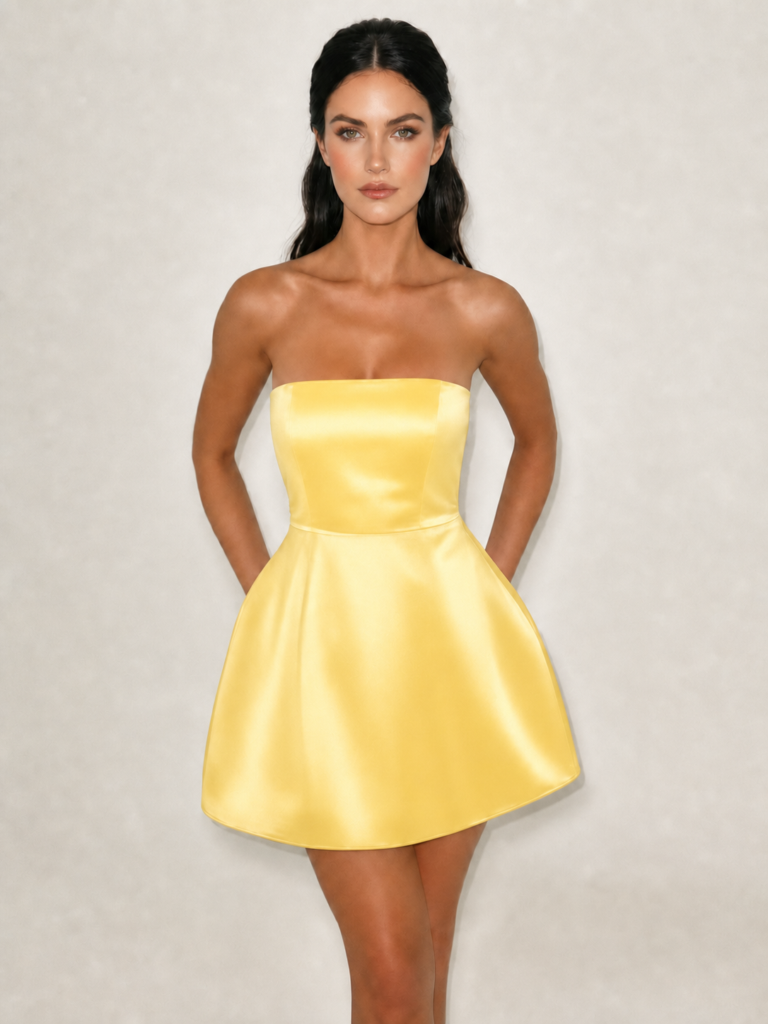 Strapless Sequin Fit & Flare Mini Dress