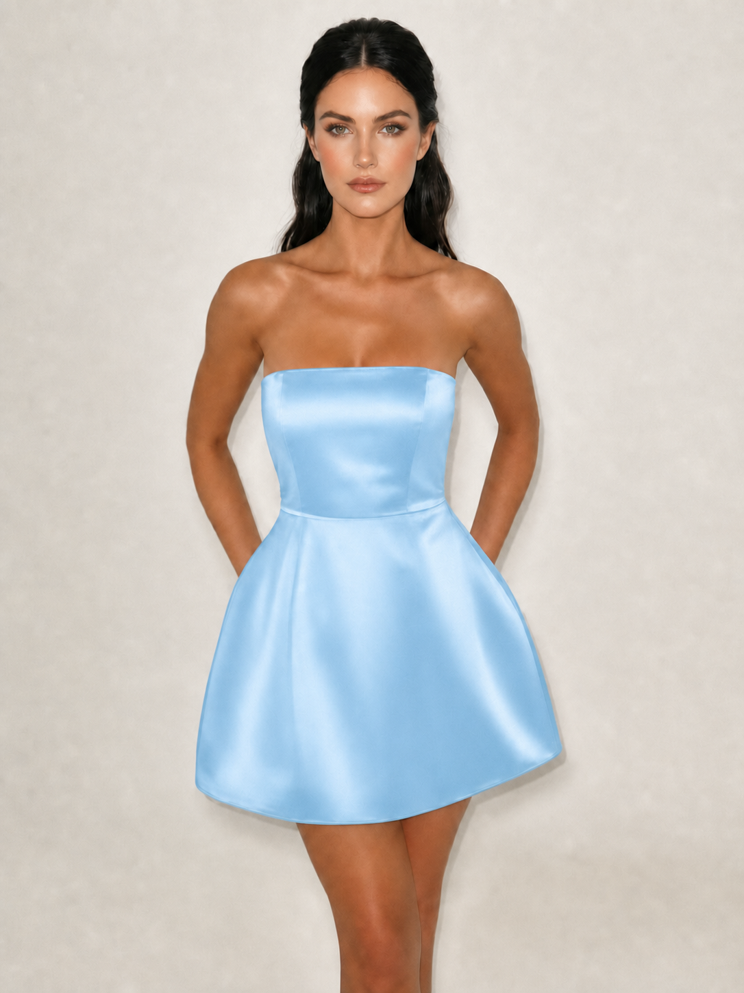 Strapless Sequin Fit & Flare Mini Dress