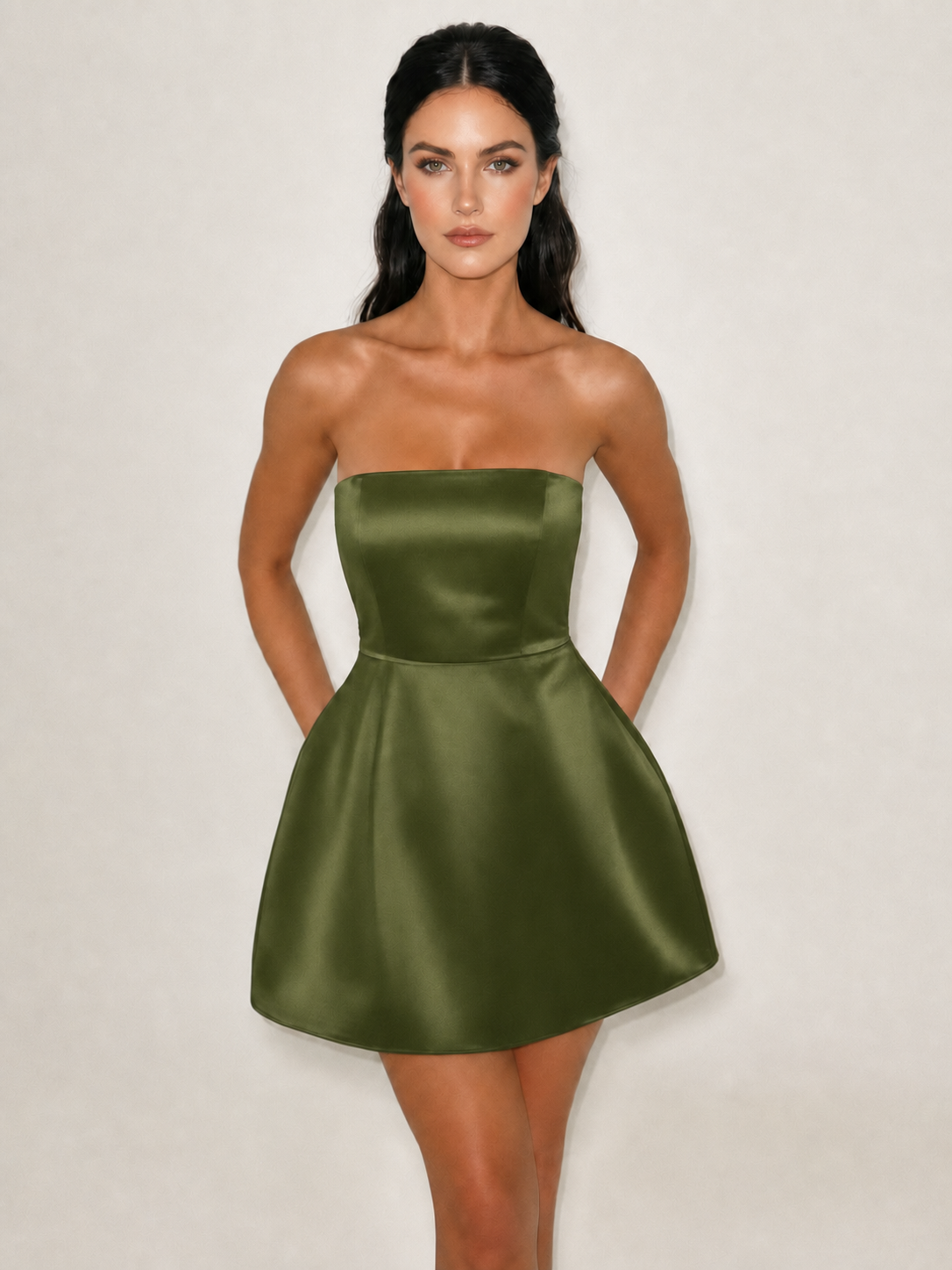 Strapless Sequin Fit & Flare Mini Dress