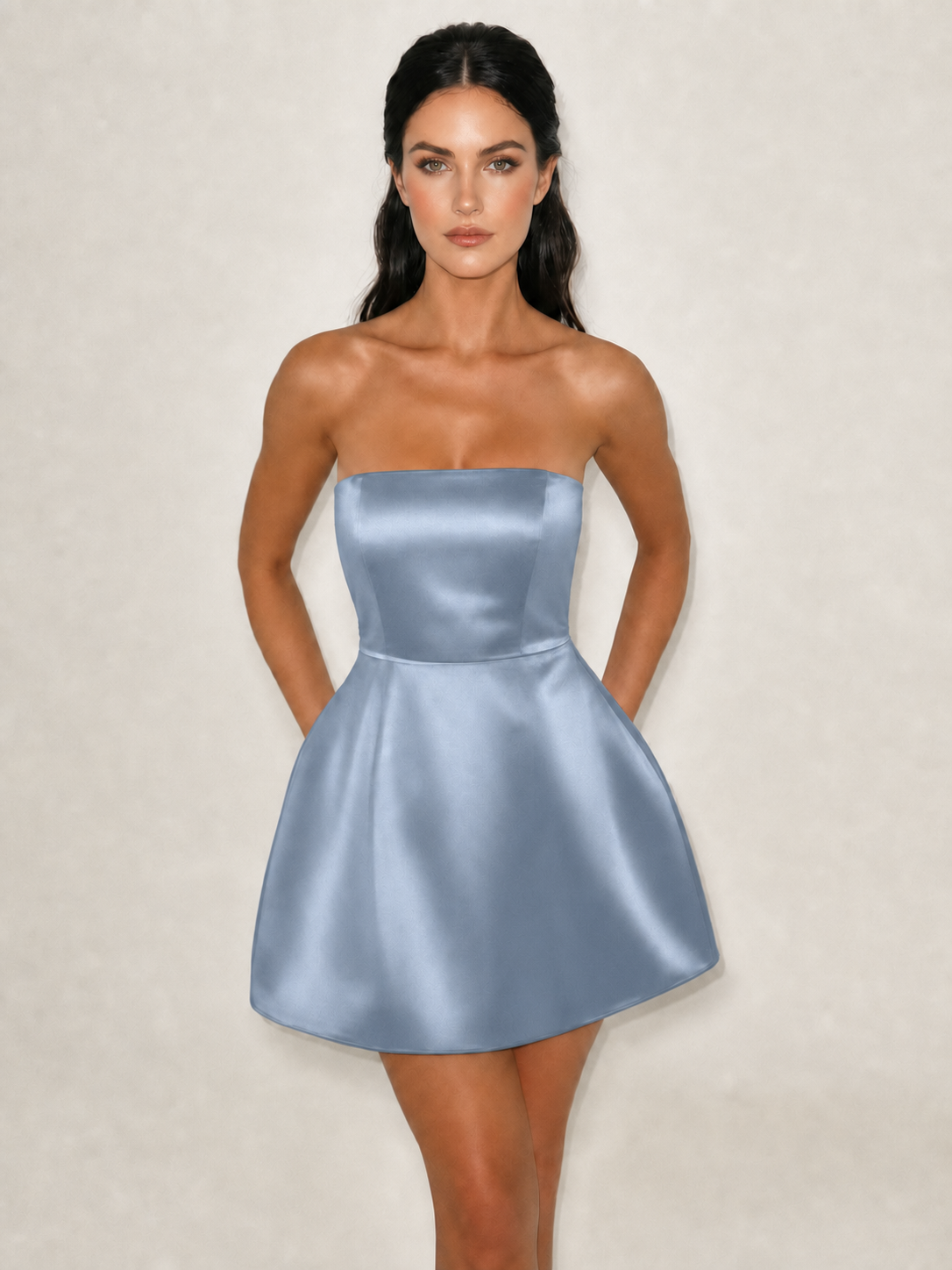 Strapless Sequin Fit & Flare Mini Dress
