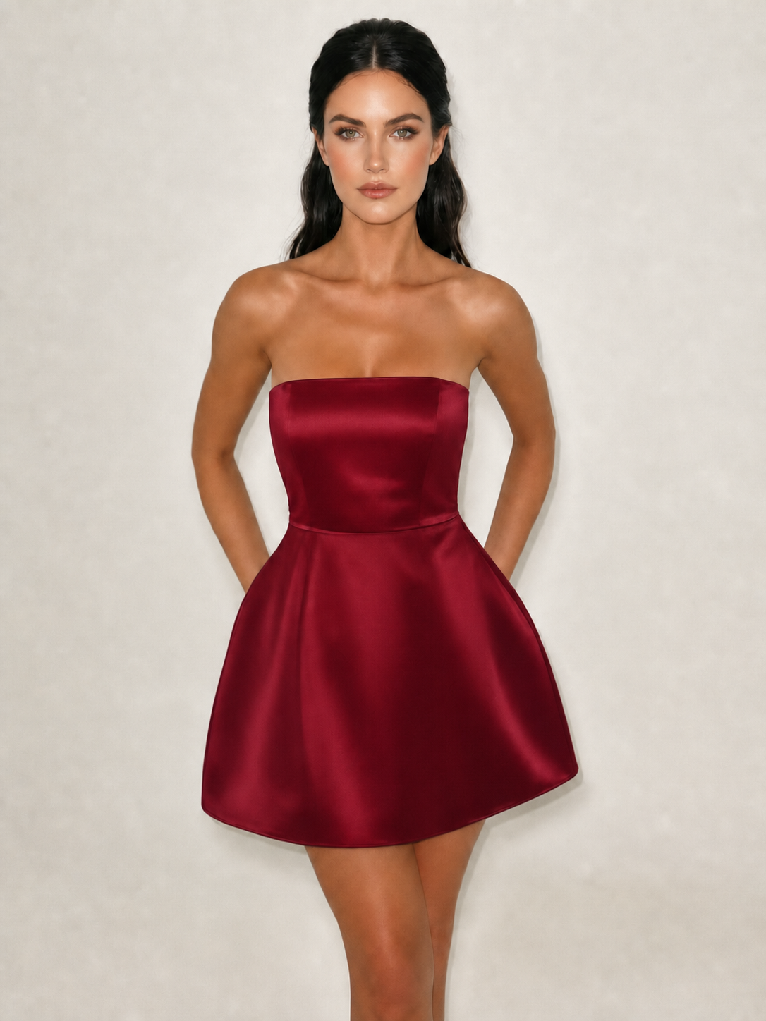 Strapless Sequin Fit & Flare Mini Dress