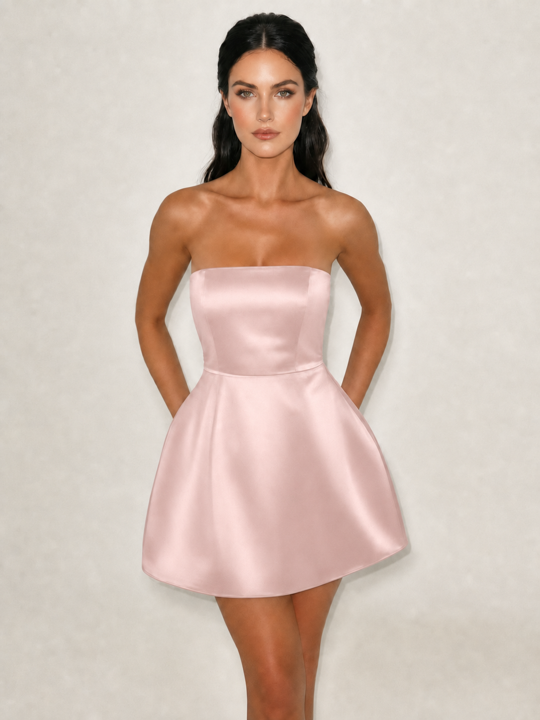 Strapless Sequin Fit & Flare Mini Dress