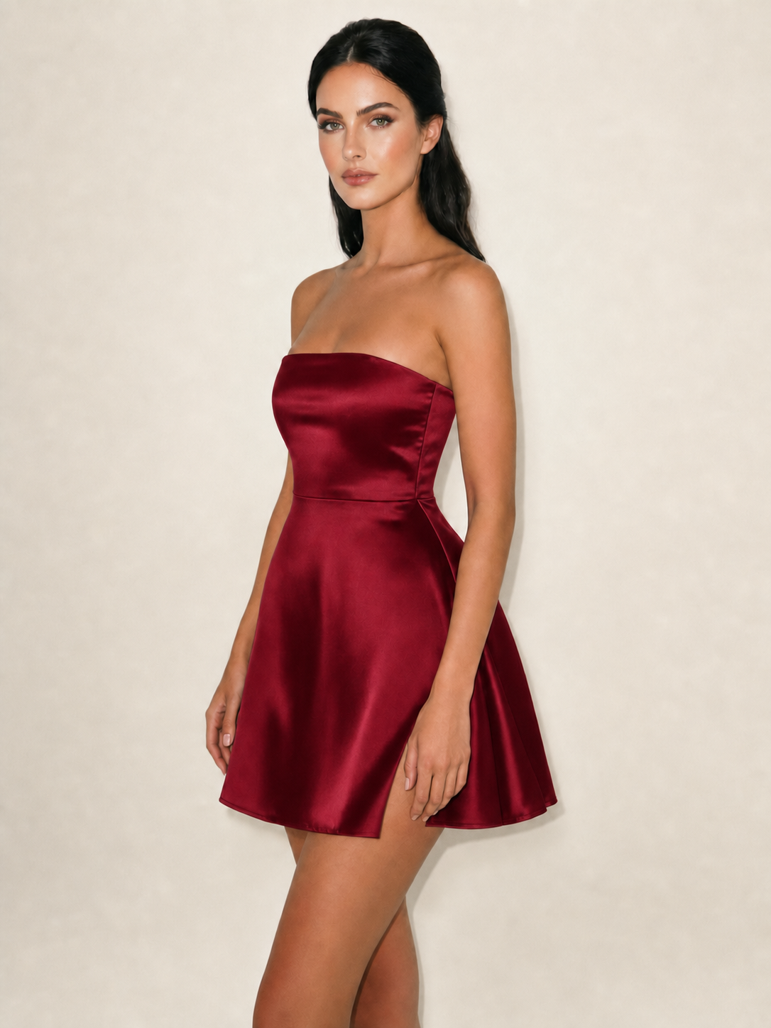 Strapless Sequin Fit & Flare Mini Dress