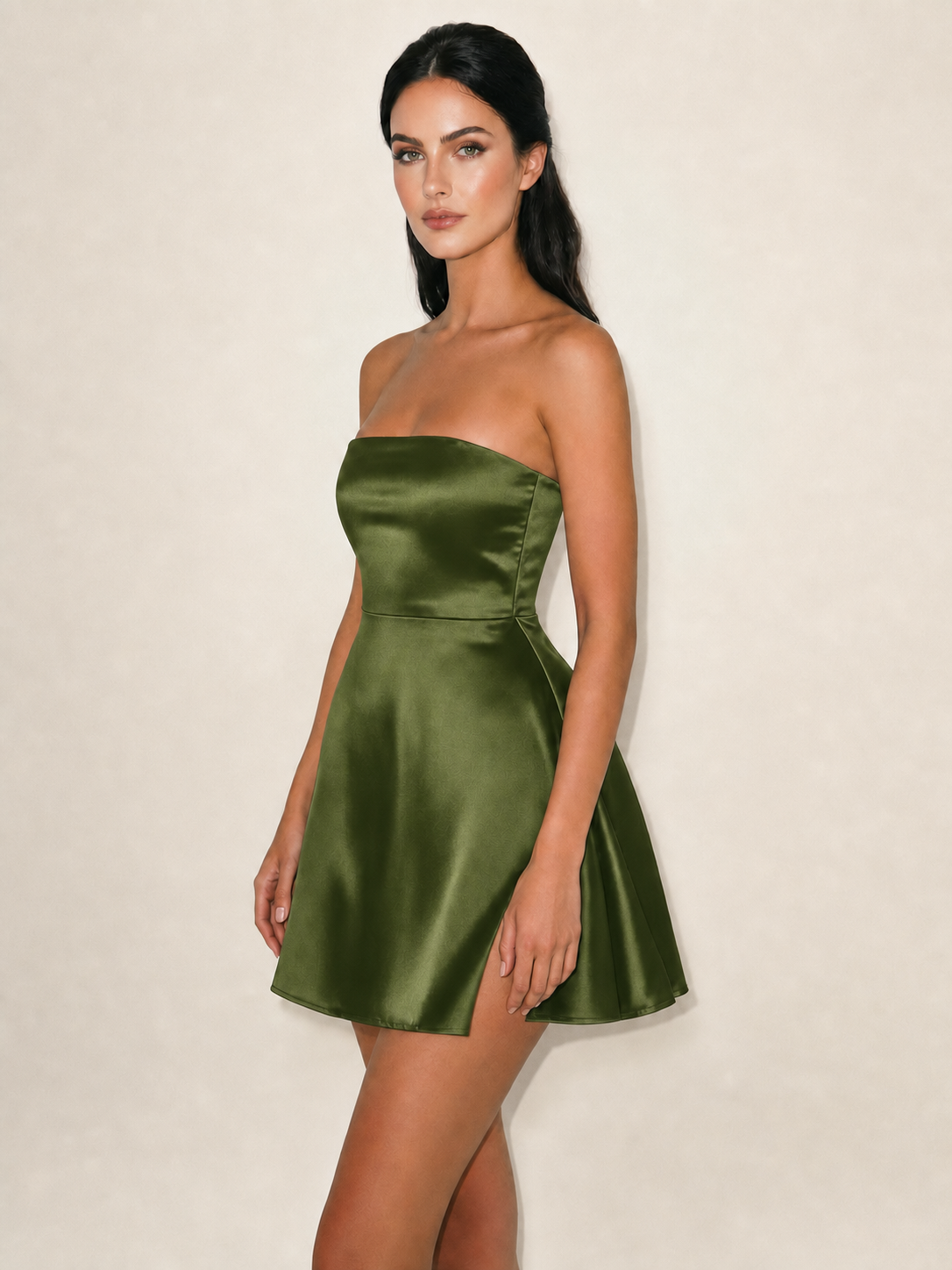 Strapless Sequin Fit & Flare Mini Dress